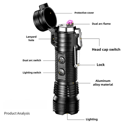rechargeable high-brightness flashlight