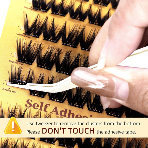10-Pair Hard-Stem Voluminous Cluster False Eyelashes Set