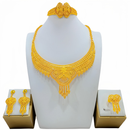 Gold-plated jewelry set