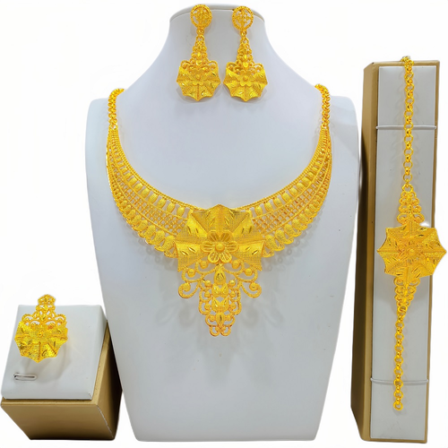 Gold-plated jewelry set