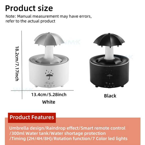 Rotating Raindrop Essential Oil Diffuser