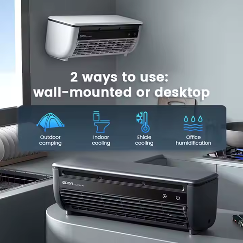 Portable rechargeable mini USB battery wall-mounted cold mist air cooling fan, water air cooler, electric table fan