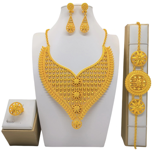 Gold-plated jewelry set