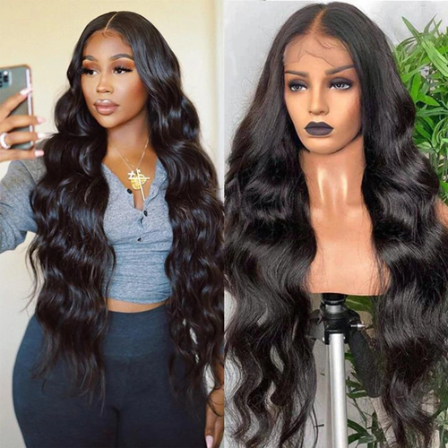 Women's Long Wavy Wig with Middle Part