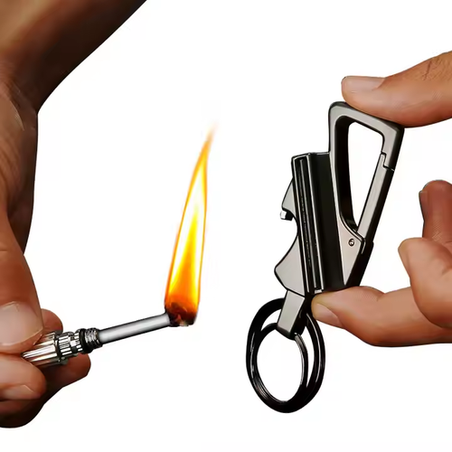 Multifunctional Waterproof Match Lighter Keychain