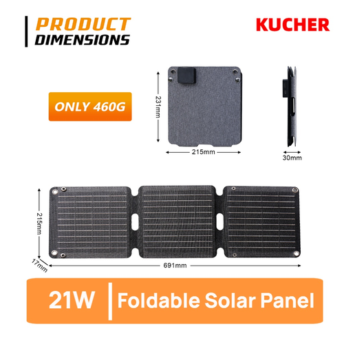 Portable waterproof solar charger power bank 30W 18V folding bag USB