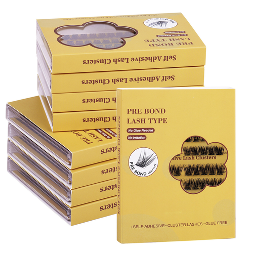 10-Pair Hard-Stem Voluminous Cluster False Eyelashes Set