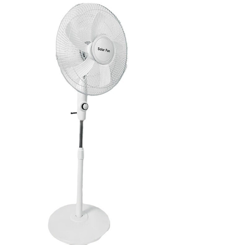 6-Inch Solar-Powered Floor Fan with DC12V & Built-in Battery