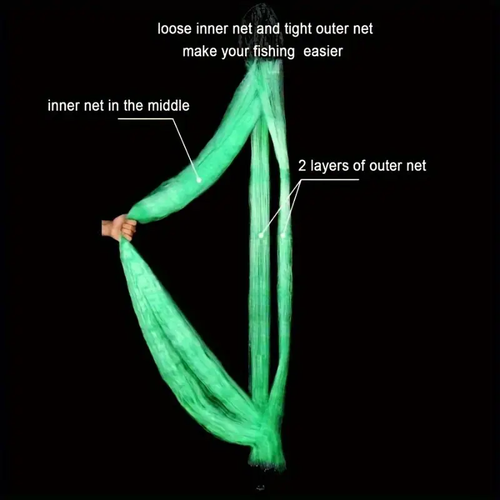 3-Layer Fine Fish Net with Floating Bobber - 30M