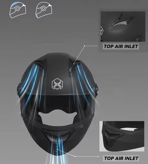 Full-Face Dual-Visor Motorcycle Helmet