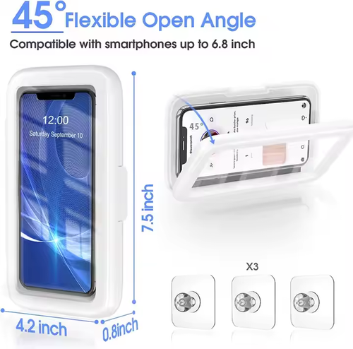 360° Rotatable Waterproof Phone Case for Shower