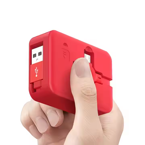 100W Triple-Port Retractable Cable with Stand