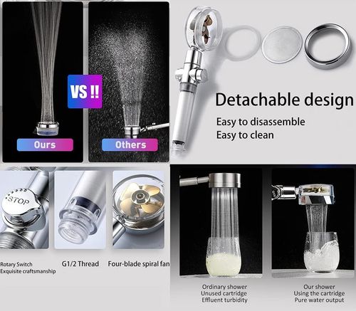 🔥Fan Shower Head🚿with Light Turbo Fan