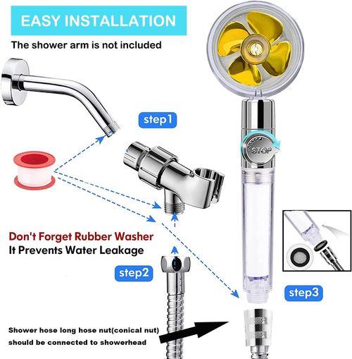 🔥Fan Shower Head🚿with Light Turbo Fan