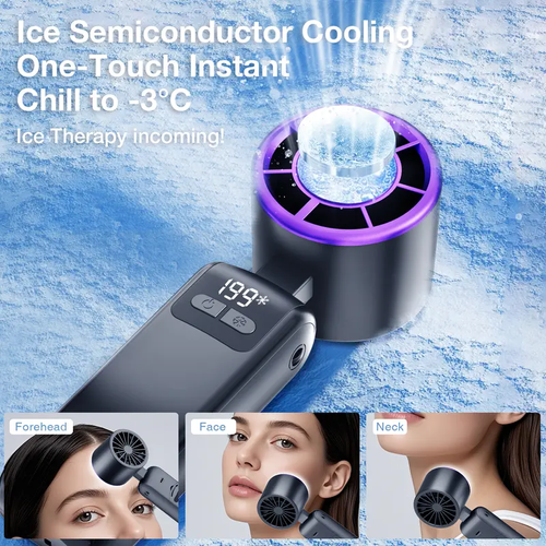 Mini Handheld Fan with LED Display – Powerful Wind, USB Rechargeable, Stylish & Ultra-Portable Personal Fan for Travel, Office, Home