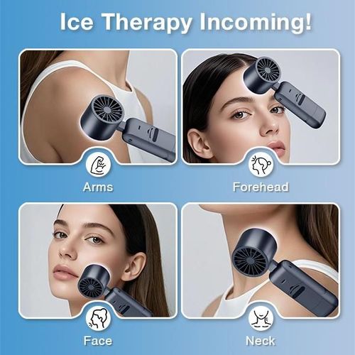 Mini Handheld Fan with LED Display – Powerful Wind, USB Rechargeable, Stylish & Ultra-Portable Personal Fan for Travel, Office, Home