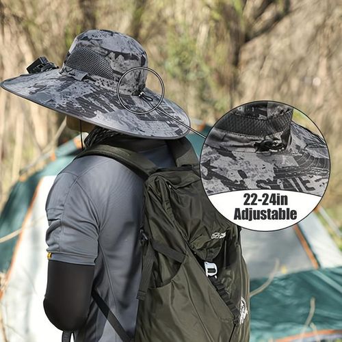 2025 New Solar Fan Hat with Adjustable Wind Speeds & USB Charging for All Seasons Comfortable Breathable Design Suitable for Fishing Hiking Camping Beach Sun Protection