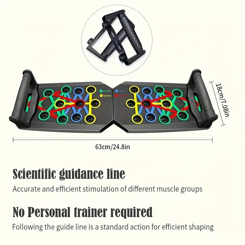 Multifunctional Push Up Trainer Board - Enhance Chest Muscle Strength, Boost Home & Gym Workout Efficiency, Ergonomic Design for Comfortable Exercise - Ideal for Fitness Enthusiasts