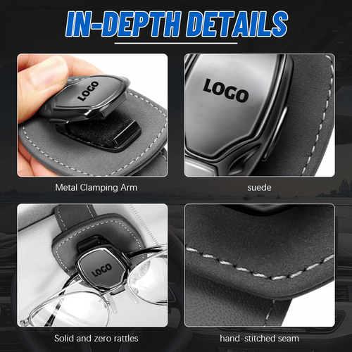 Suede Multifunctional Glasses Clip