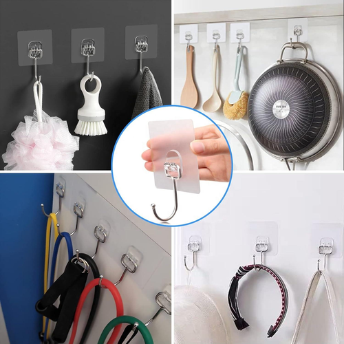 Self-adhesive transparent strong hook