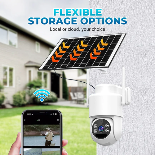 4G-Solar-Power Wireless Security Camera Set with Alarm