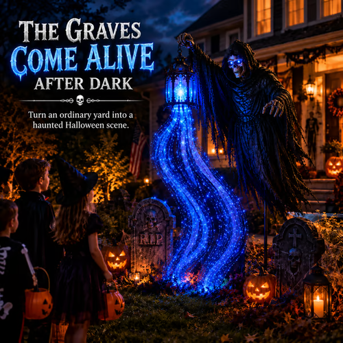 💀 Halloween Soul Harvester Animated Solar Garden Light ☀️