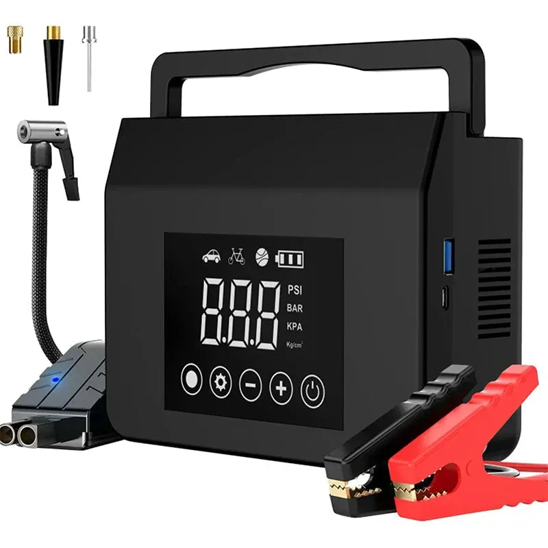 🚗 Car starter with integrated air compressor