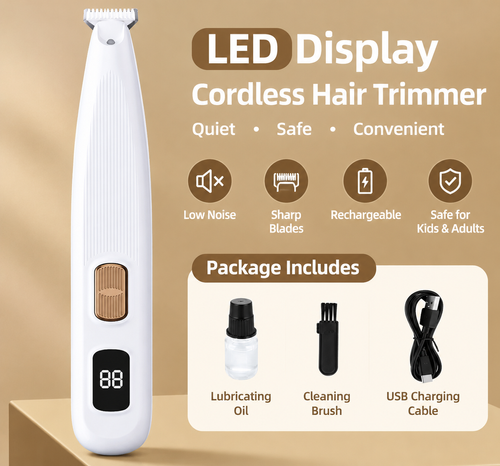 Pet-safe electric shaver with LED light