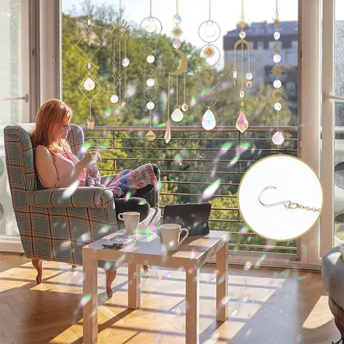Decorative Suncatcher Hanging Set-Shatterproof, colorful reflections
