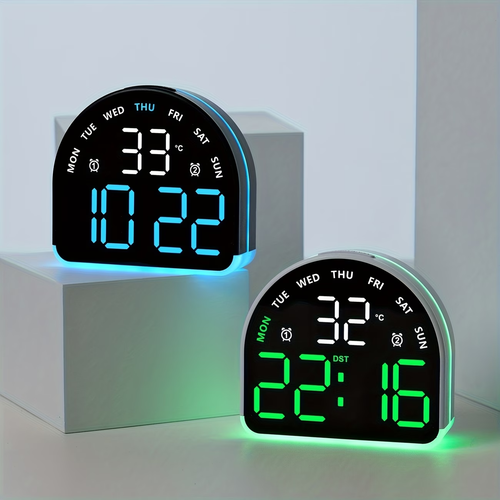 Modern Large Screen LED Digital Clock with Temperature