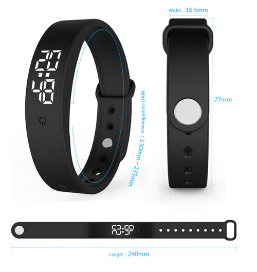 Smart Sensor Bracelet – Tracks activity, heart rate&sleep – Monitors health