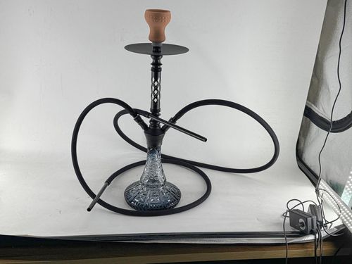 High-grade fine crystal glass hookah set double pipe