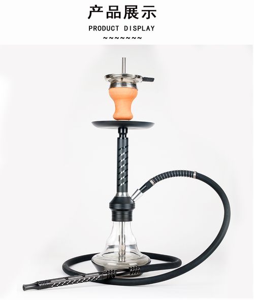 High-grade fine crystal glass hookah set double pipe