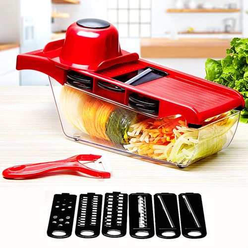 Online Kitchen Tools Multifunctional Fruits Slicer Chopper Vegetable Cutter Food Grade 6 in 1 Home Kitchen