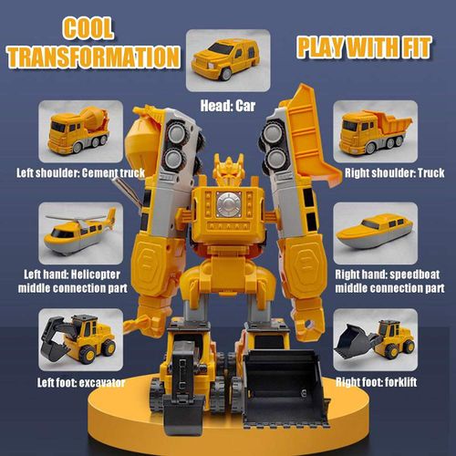 Best product 35-piece magnetic deformation engineering vehicle assembly DIY toys