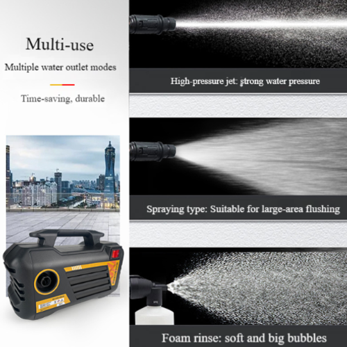 Portable Wash Machine 3000w 7-12MPA（70-120BAR） High Pressure Washer With Electric Car Washer Gun 194 sales