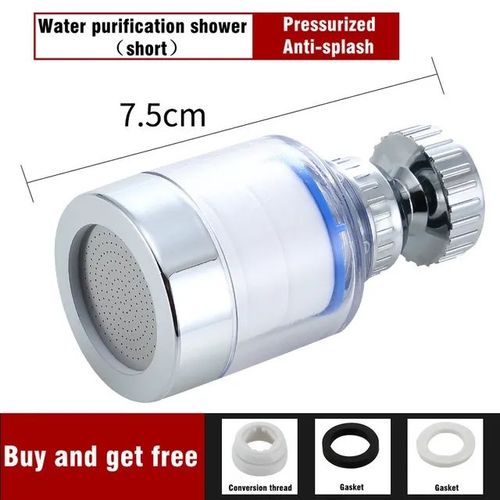 Faucet water filter removes chlorine and heavy metals, filters shower head softeners for hard water, filters and purifiers (sends five filters)