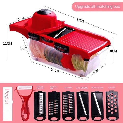 Online Kitchen Tools Multifunctional Fruits Slicer Chopper Vegetable Cutter Food Grade 6 in 1 Home Kitchen