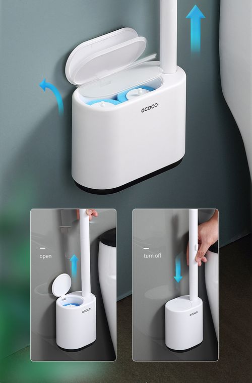 Wall-Mounted Deep-Cleaning Toilet Brush – Hanging Disposable Toilet Brush and Holder Set