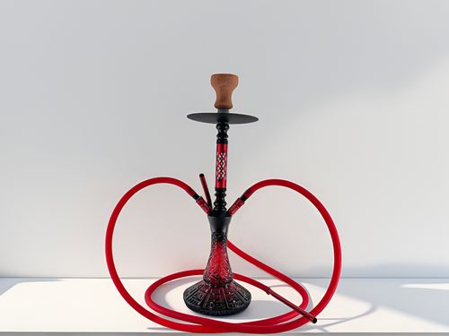 High-grade fine crystal glass hookah set double pipe