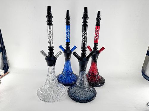 High-grade fine crystal glass hookah set double pipe