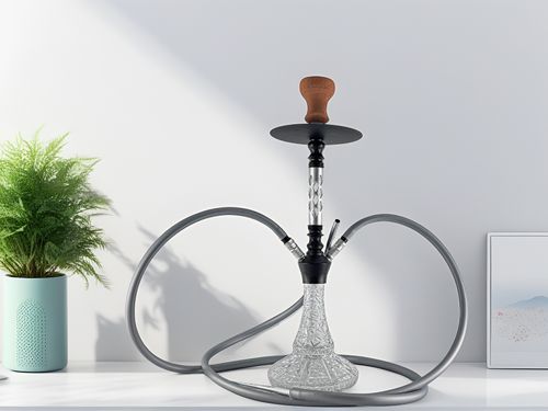 High-grade fine crystal glass hookah set double pipe
