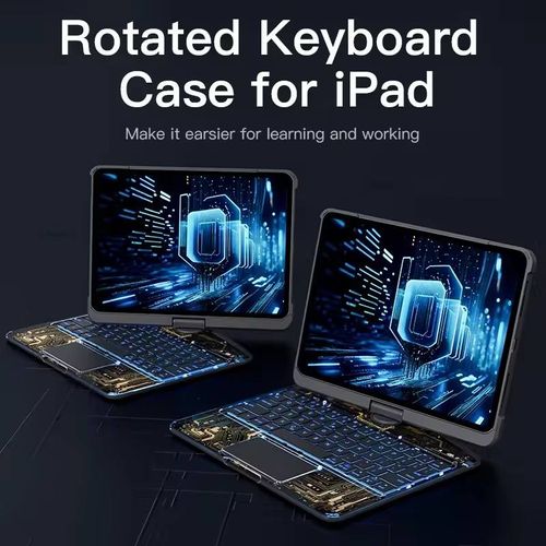360-degree rotating metal trackpad with backlight for 11-inch iPad Pro Magic Keyboard - Punk style
