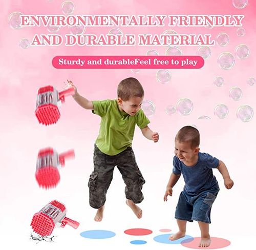 Bubble Gun Rocket 40 Holes Soap Bubble Machine Gun Shape Automatic Bubble Blower with Light Children's Toy Children's Gift