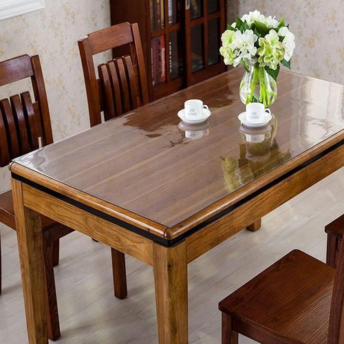 Transparent crystal plate, soft glass tablecloth, high-grade waterproof, oil-proof and stain-resistant tablecloth, desk mat (100×140cm)