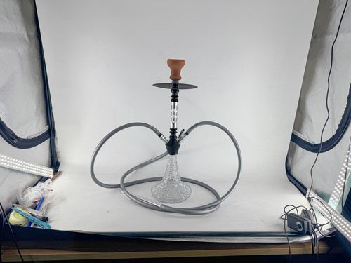 High-grade fine crystal glass hookah set double pipe