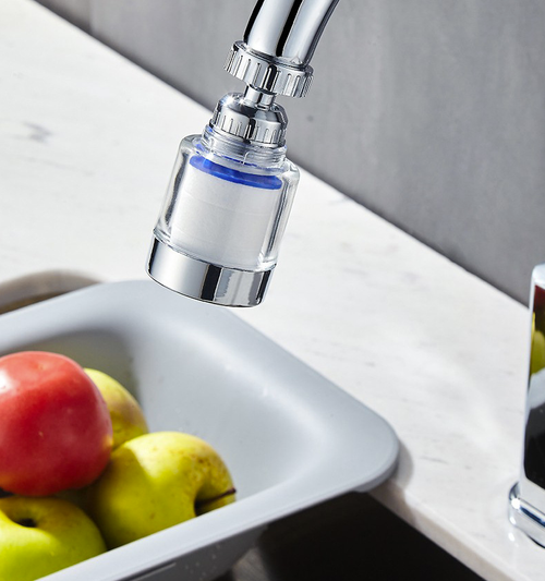 Faucet water filter removes chlorine and heavy metals, filters shower head softeners for hard water, filters and purifiers (sends five filters)