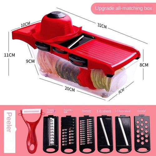 Online Kitchen Tools Multifunctional Fruits Slicer Chopper Vegetable Cutter Food Grade 6 in 1 Home Kitchen