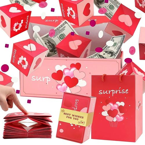 Christmas Eve Christmas gift creative surprise bouncing red envelope play money box Christmas gift