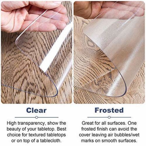Transparent crystal plate, soft glass tablecloth, high-grade waterproof, oil-proof and stain-resistant tablecloth, desk mat (100×140cm)